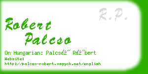 robert palcso business card